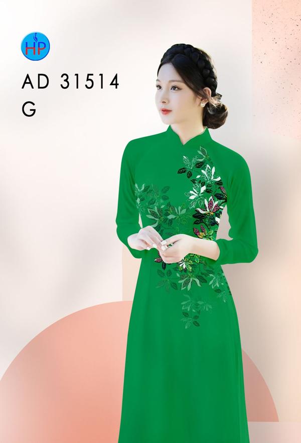 Vải Áo Dài Hoa In 3D AD 31514 1